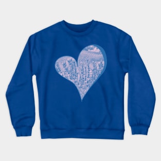 Lavender Heart Image Crewneck Sweatshirt